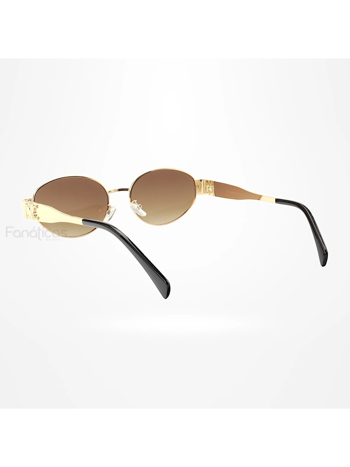 Óculos De Sol  Oval 9891 Dourado e Lente Marrom