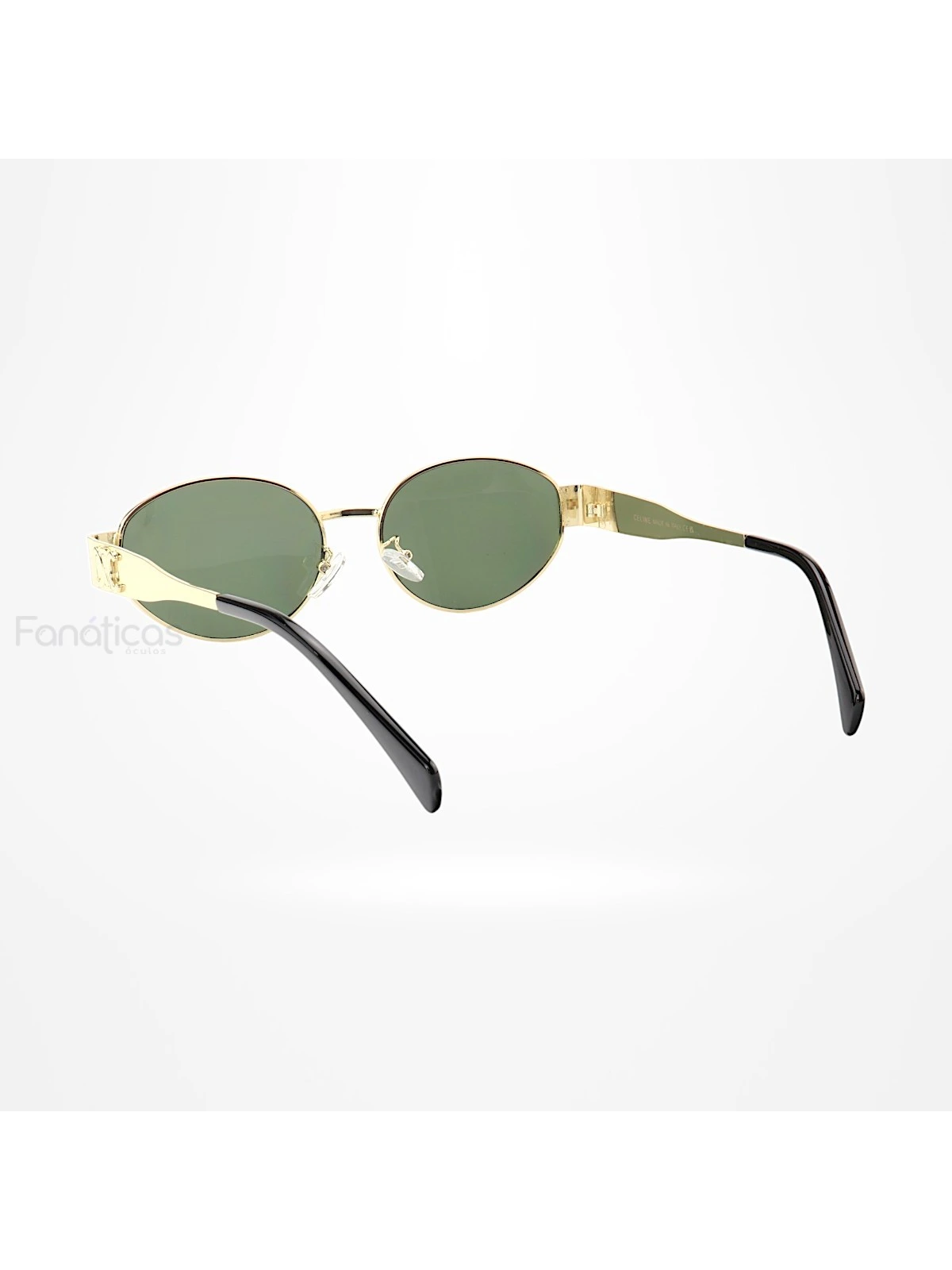 Óculos De Sol  Oval 9891 Dourado e Lente Verde