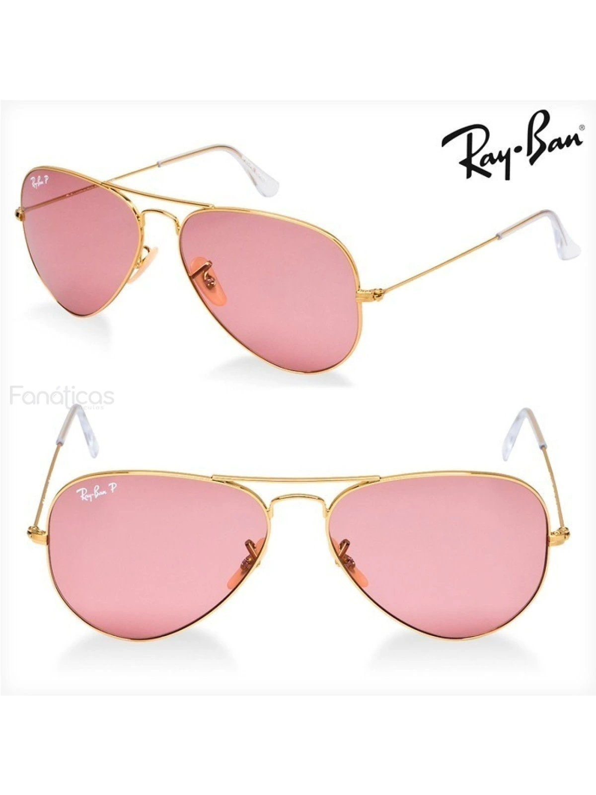 Óculos de Sol Aviador Rose Espelhado