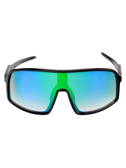 Óculos De Sol Esportivo Cougar Preto e Lente Verde Bicolor