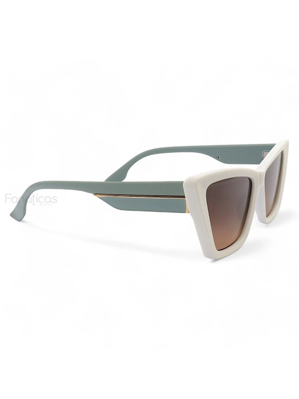 Óculos de Sol Feminino Gatinho Jade Branco
