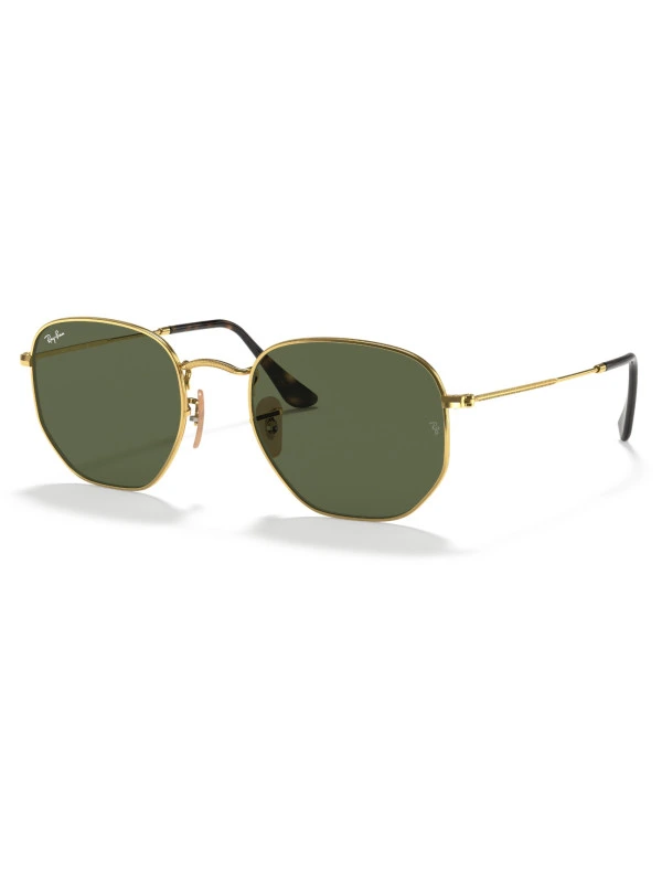 Óculos de Sol Hexagonal Dourado e Lente G15 RB3548