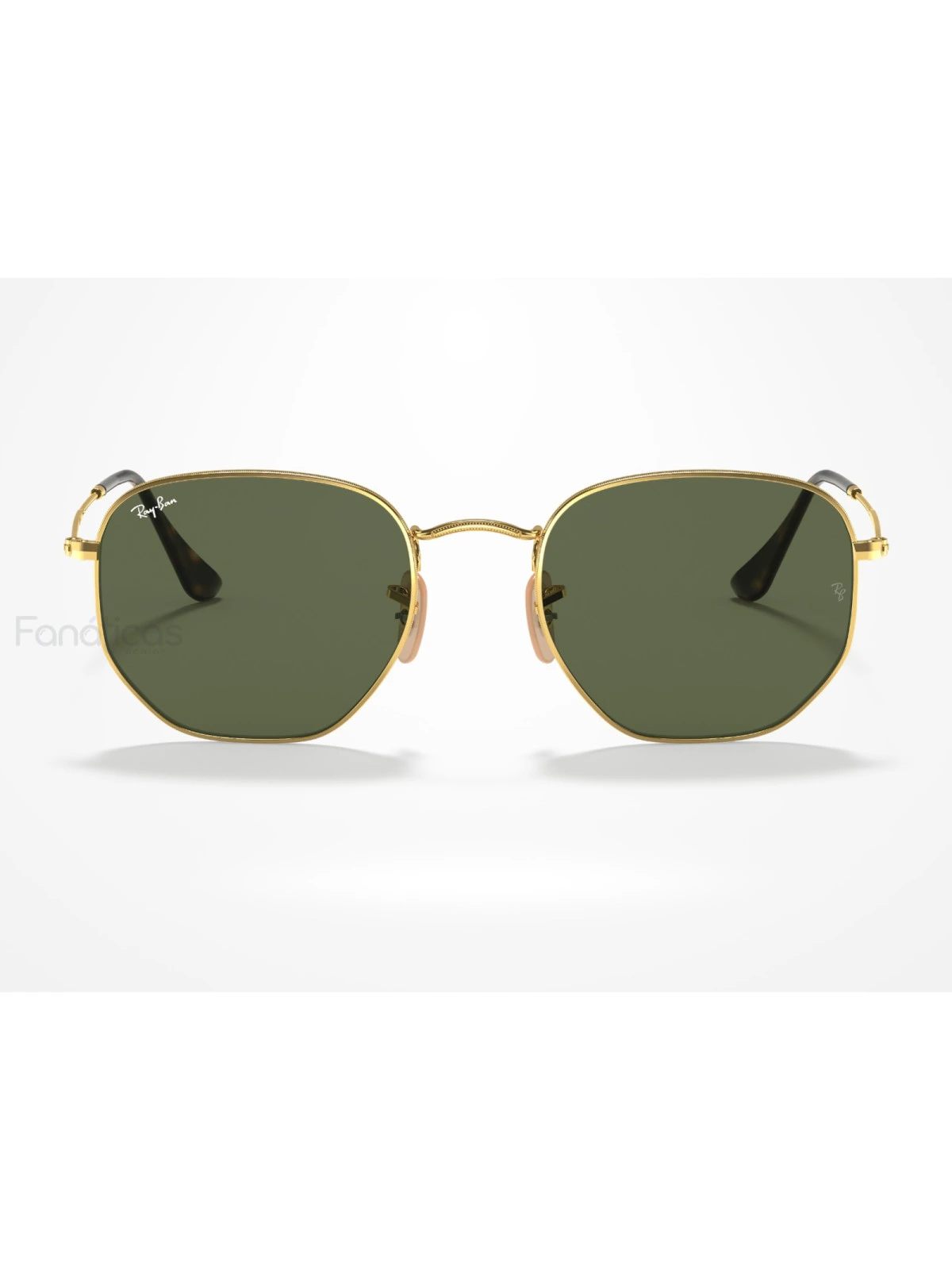 Óculos de Sol Hexagonal Dourado e Lente G15 RB3548