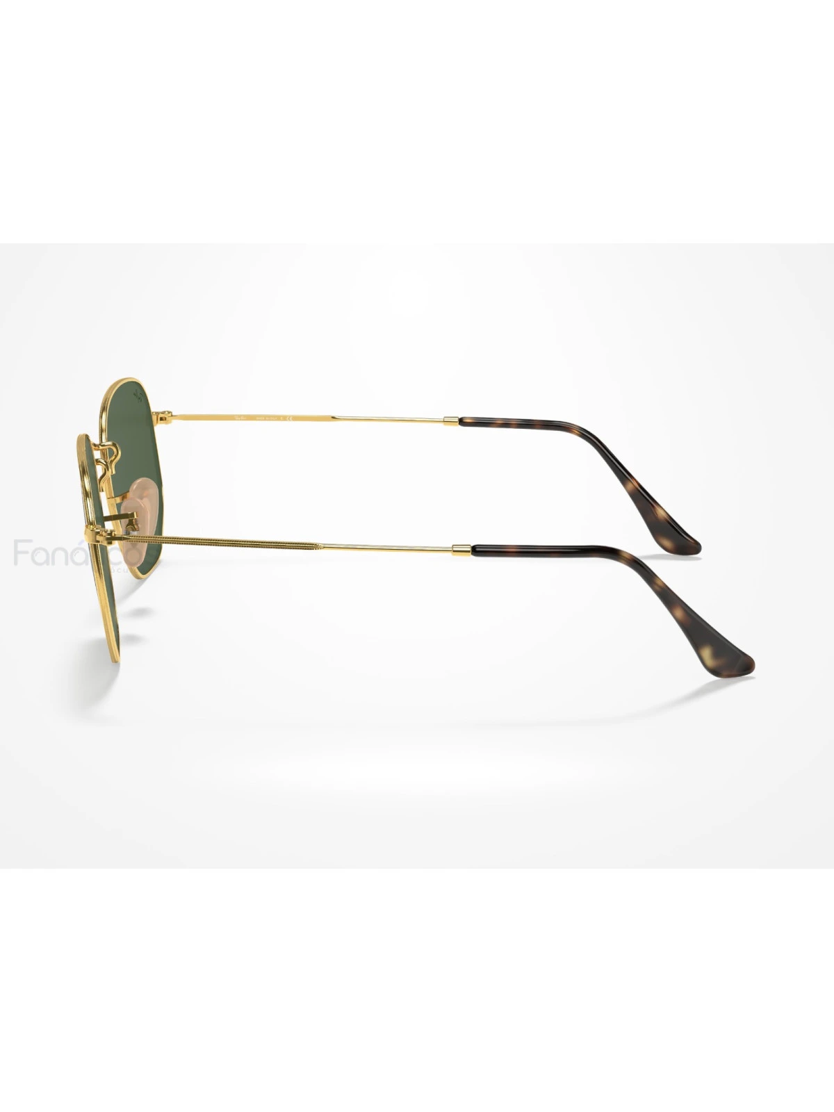 Óculos de Sol Hexagonal Dourado e Lente G15 RB3548