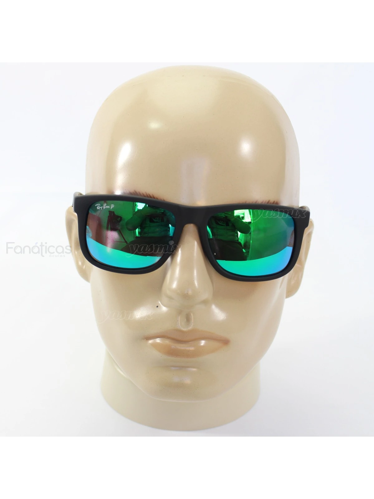 Óculos de Sol Justin Preto e Verde RB4181