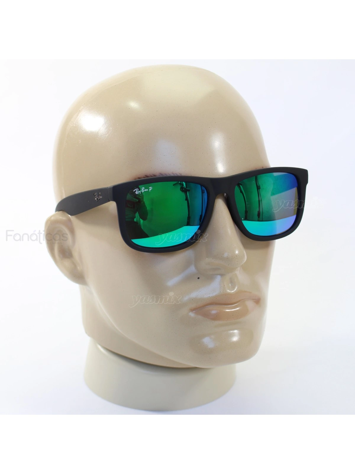 Óculos de Sol Justin Preto e Verde RB4181