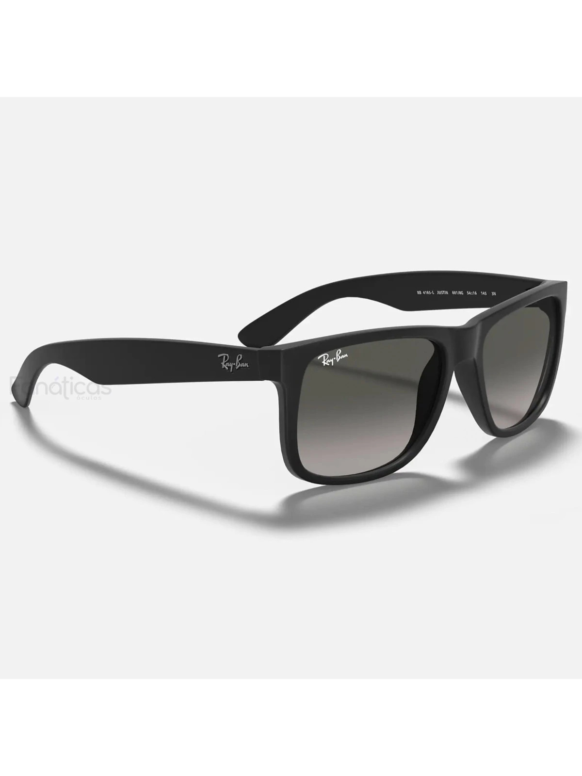 Óculos de Sol Justin Preto Fosco e Lente Preta RB4165