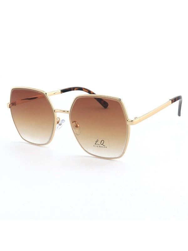 Óculos de Sol LQ95591 Dourado e Lente Marrom Degrade