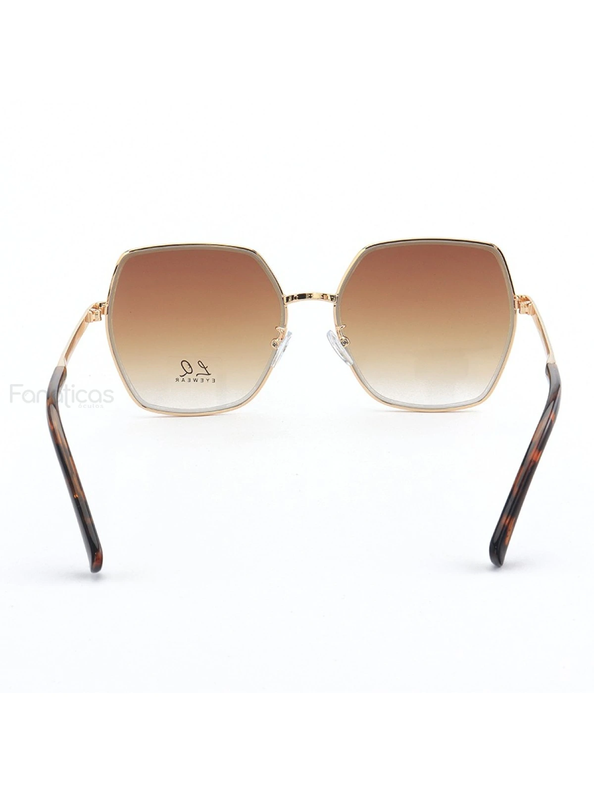 Óculos de Sol LQ95591 Dourado e Lente Marrom Degrade
