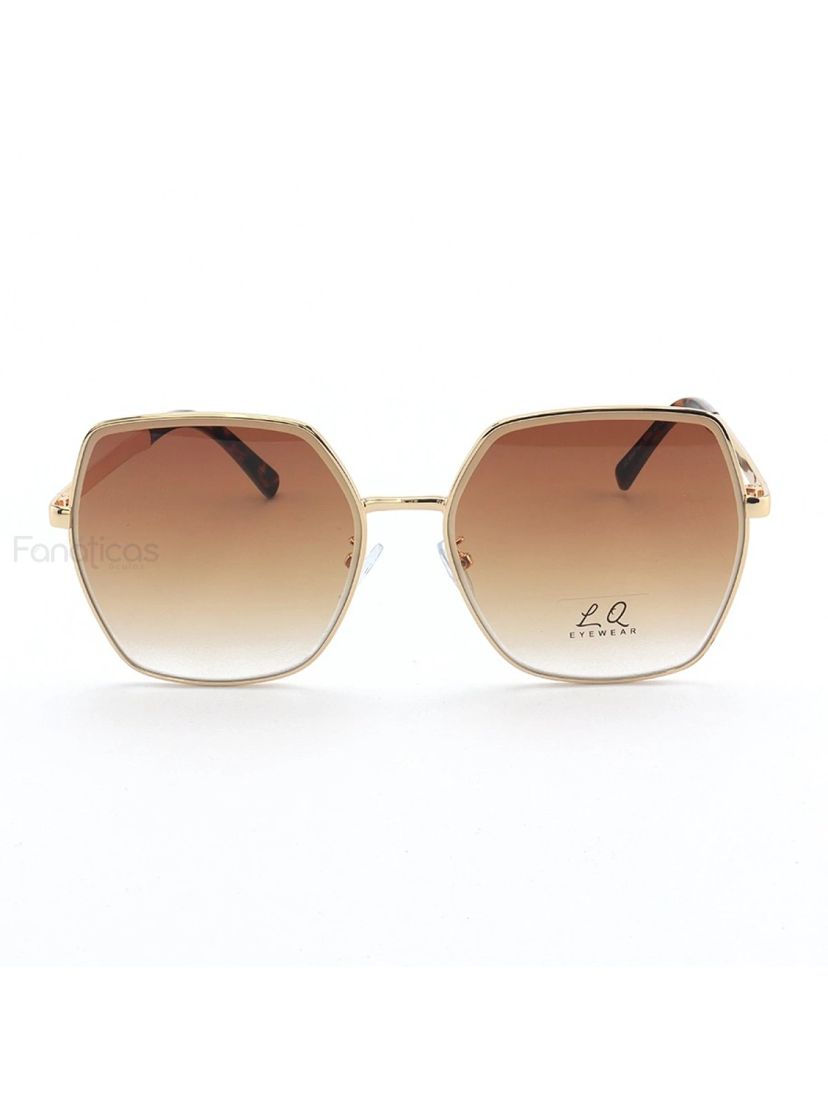 Óculos de Sol LQ95591 Dourado e Lente Marrom Degrade