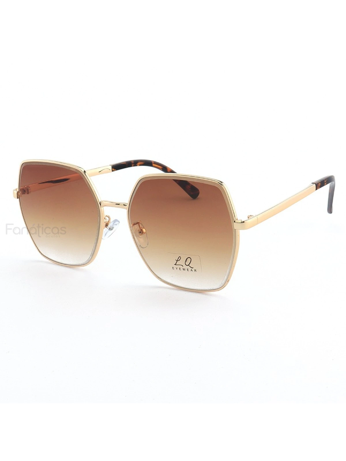 Óculos de Sol LQ95591 Dourado e Lente Marrom Degrade