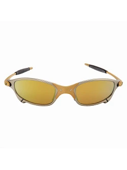 Óculos de Sol Lupa Metal Juju Dourado e Lente 24K