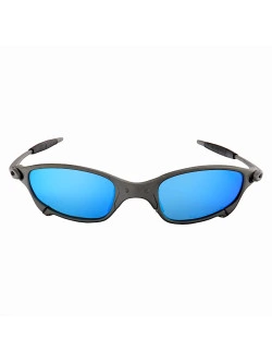 Óculos de Sol Lupa Metal Juju Grafite e Lente Azul Piscina 