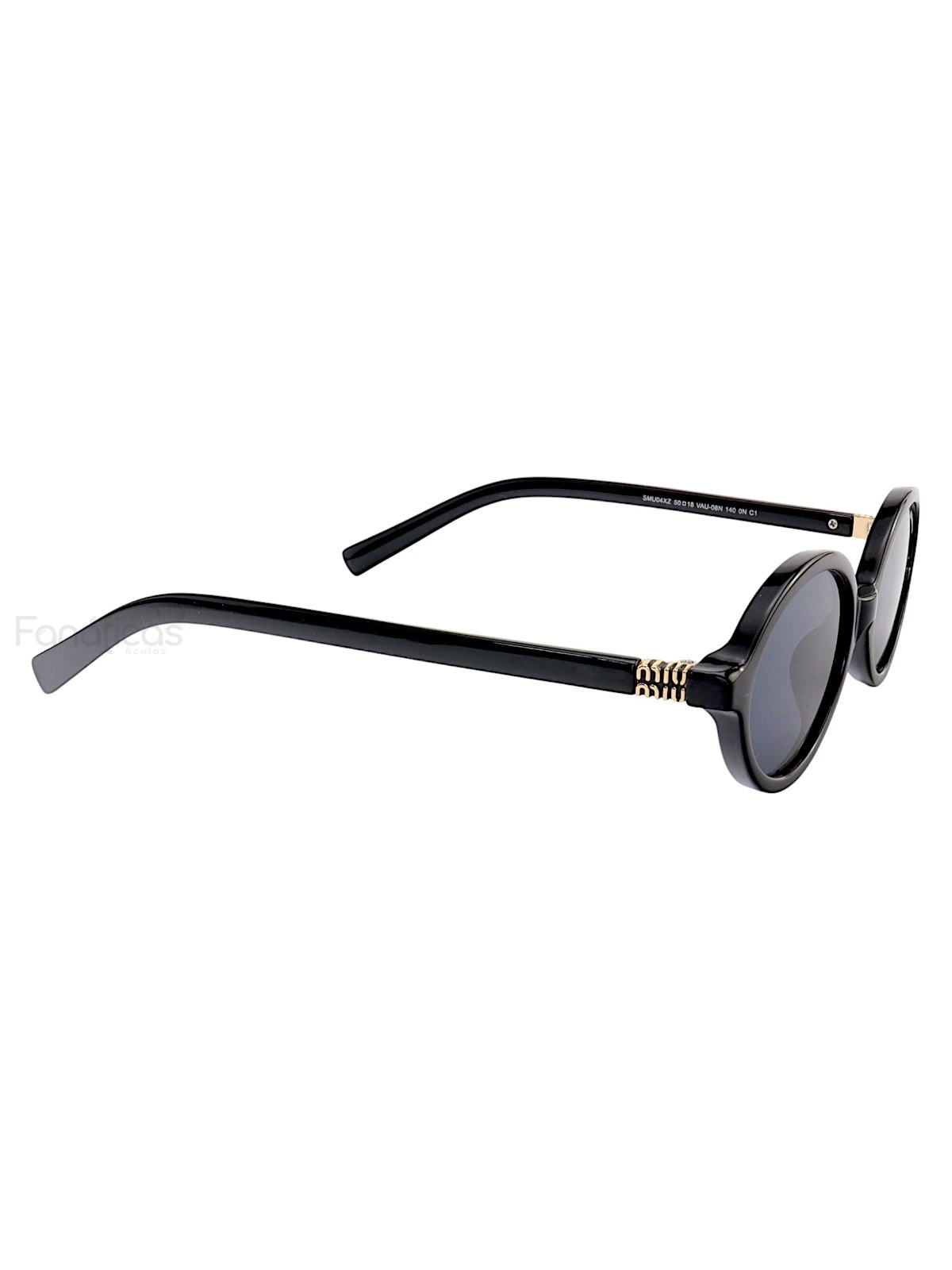 Óculos De Sol Oval MM Preto 