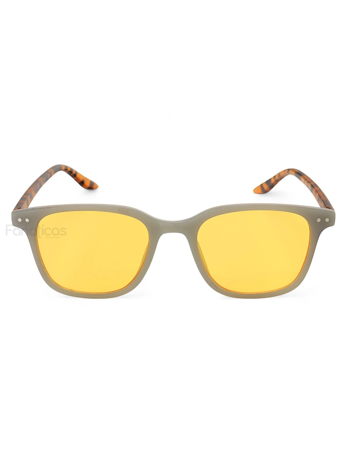 Óculos De Sol Quadrado Catar Cinza e Amarelo