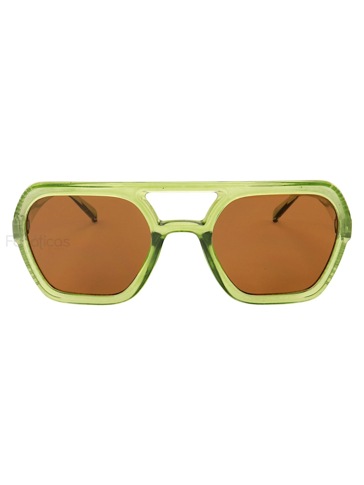 Óculos de Sol Quadrado Max Verde Translucido