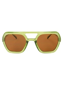Óculos de Sol Quadrado Max Verde Translucido