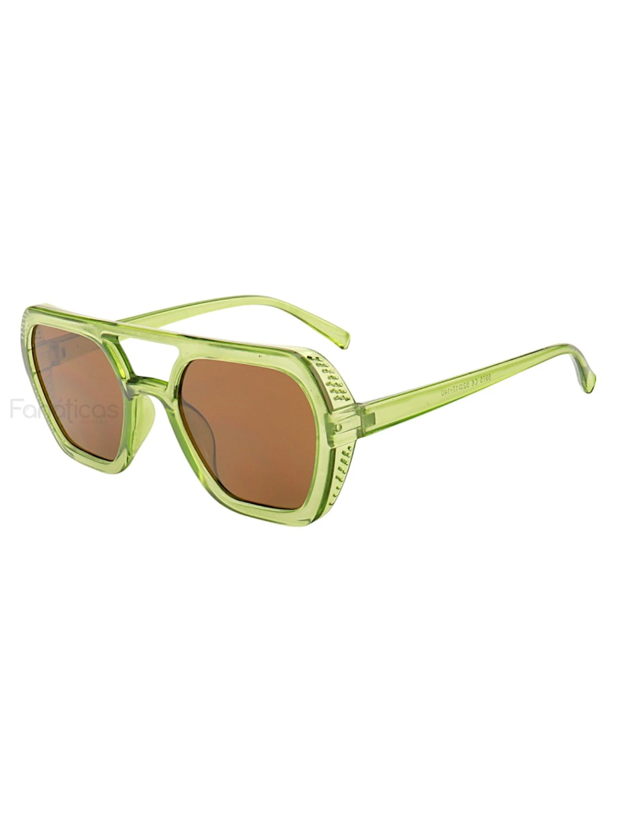 Óculos de Sol Quadrado Max Verde Translucido