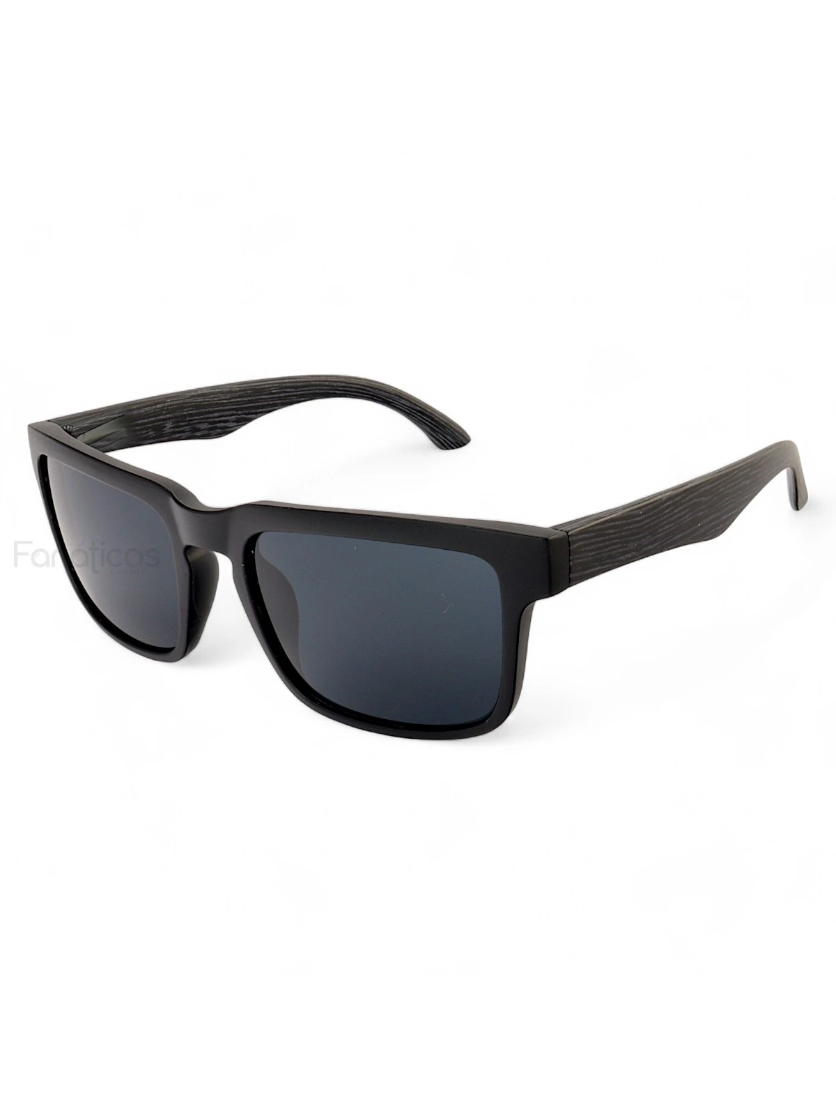 Óculos De Sol Quadrado Wood Preto Amadeirado