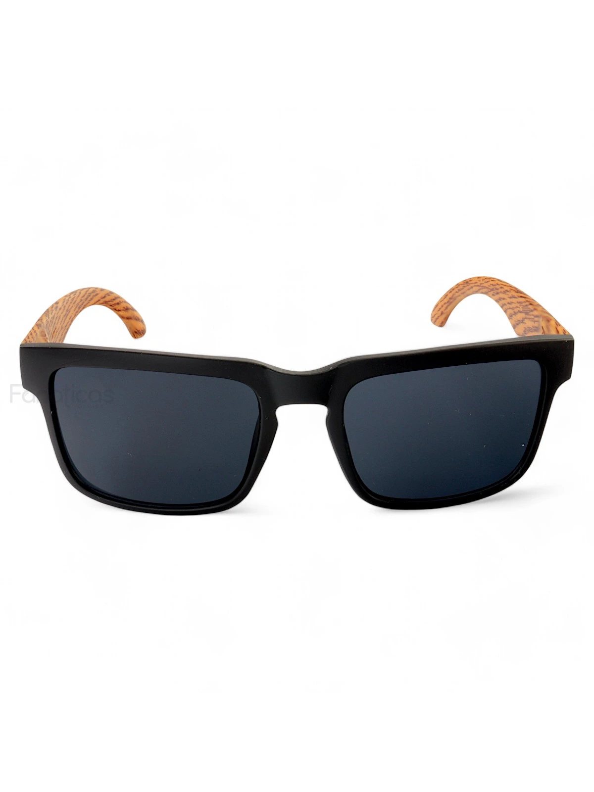 Óculos De Sol Quadrado Wood Preto Madeira