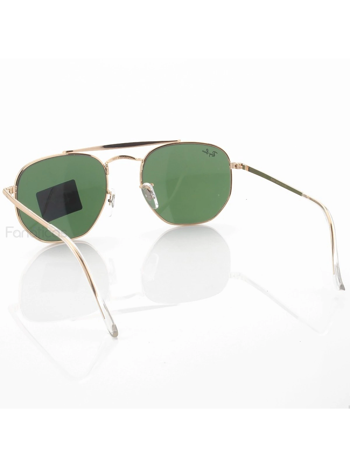 Óculos de Sol Ra-Ban RB3648 Hexagonal Marshal Dourado e G15