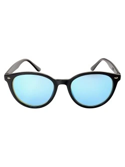 Óculos De Sol Redondo Lazio Preto e Azul
