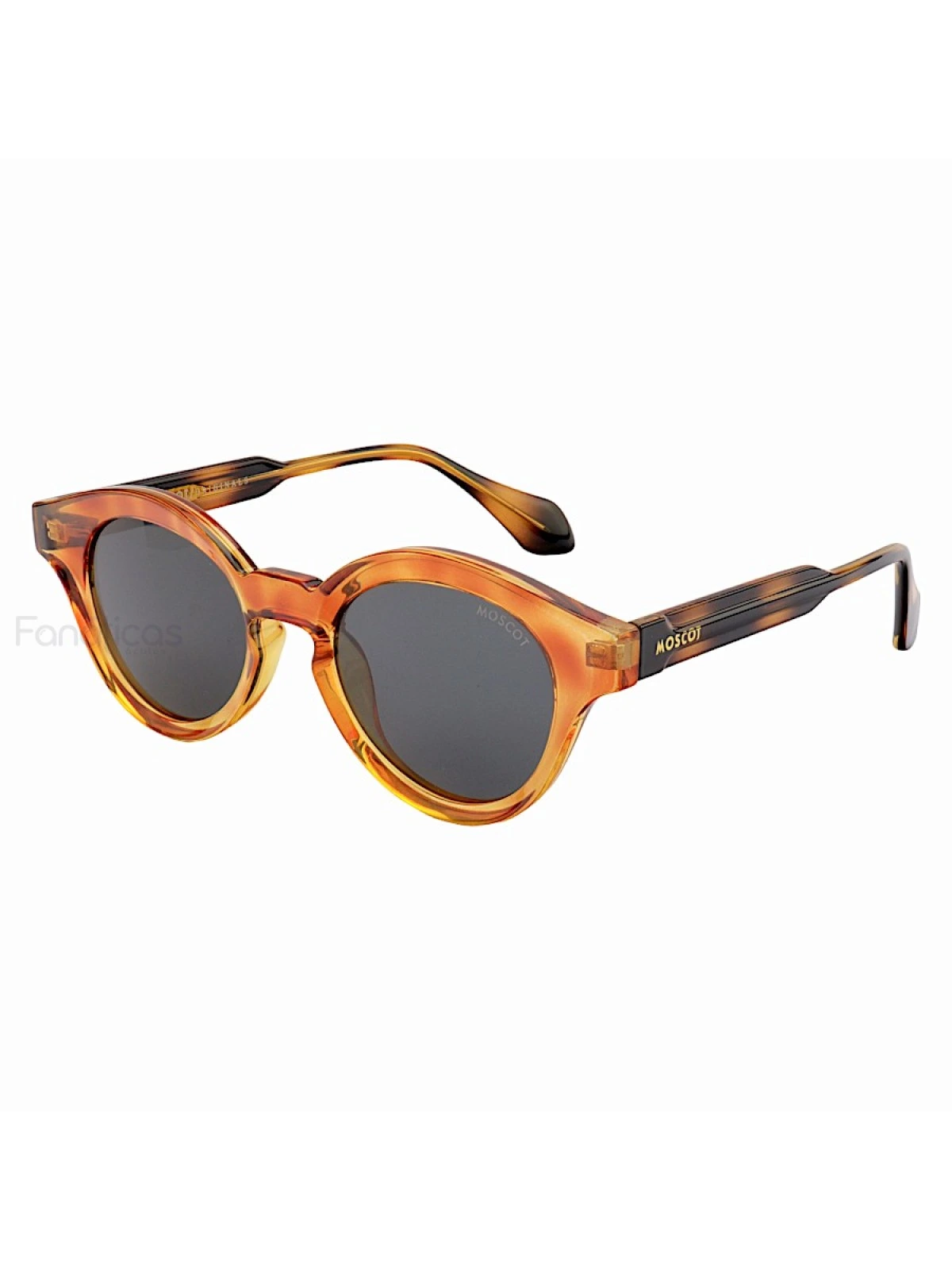 Óculos de Sol Redondo Mosc 58992 Laranja e Tartaruga
