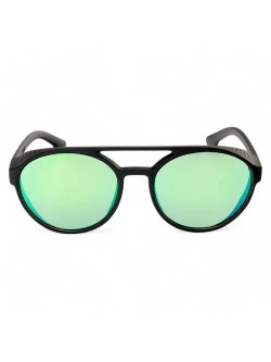 Óculos De Sol Redondo Punk Preto e Verde
