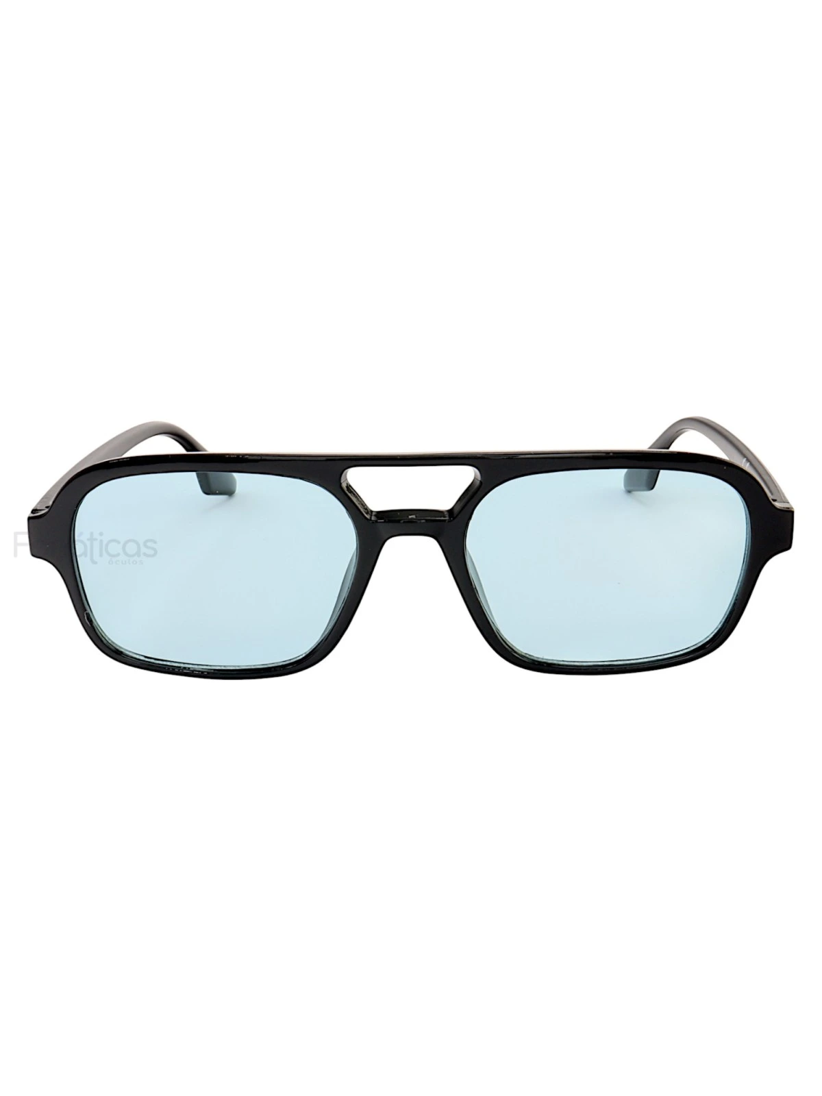 Óculos de Sol Retangular Loud Preto e Azul