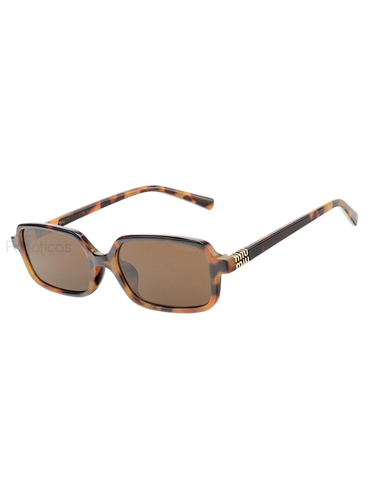 Óculos de Sol Retangular MM 8904 Tartaruga e Lente Marrom