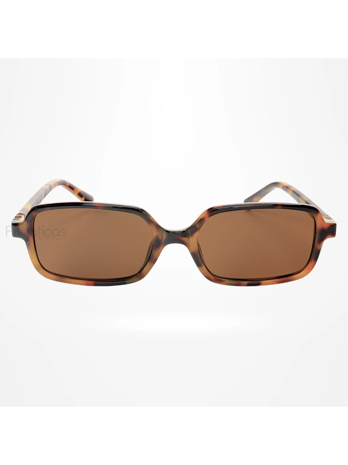 Óculos de Sol Retangular MM 8904 Tartaruga e Lente Marrom