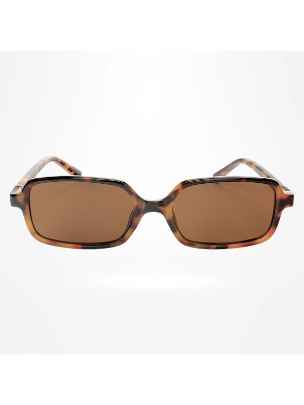 Óculos de Sol Retangular MM 8904 Tartaruga e Lente Marrom