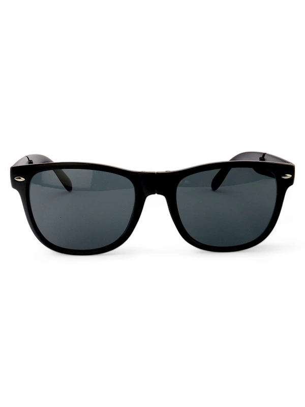 Óculos De Sol Wayfare Folding Dobrável Preto Fosco e Lente Preta
