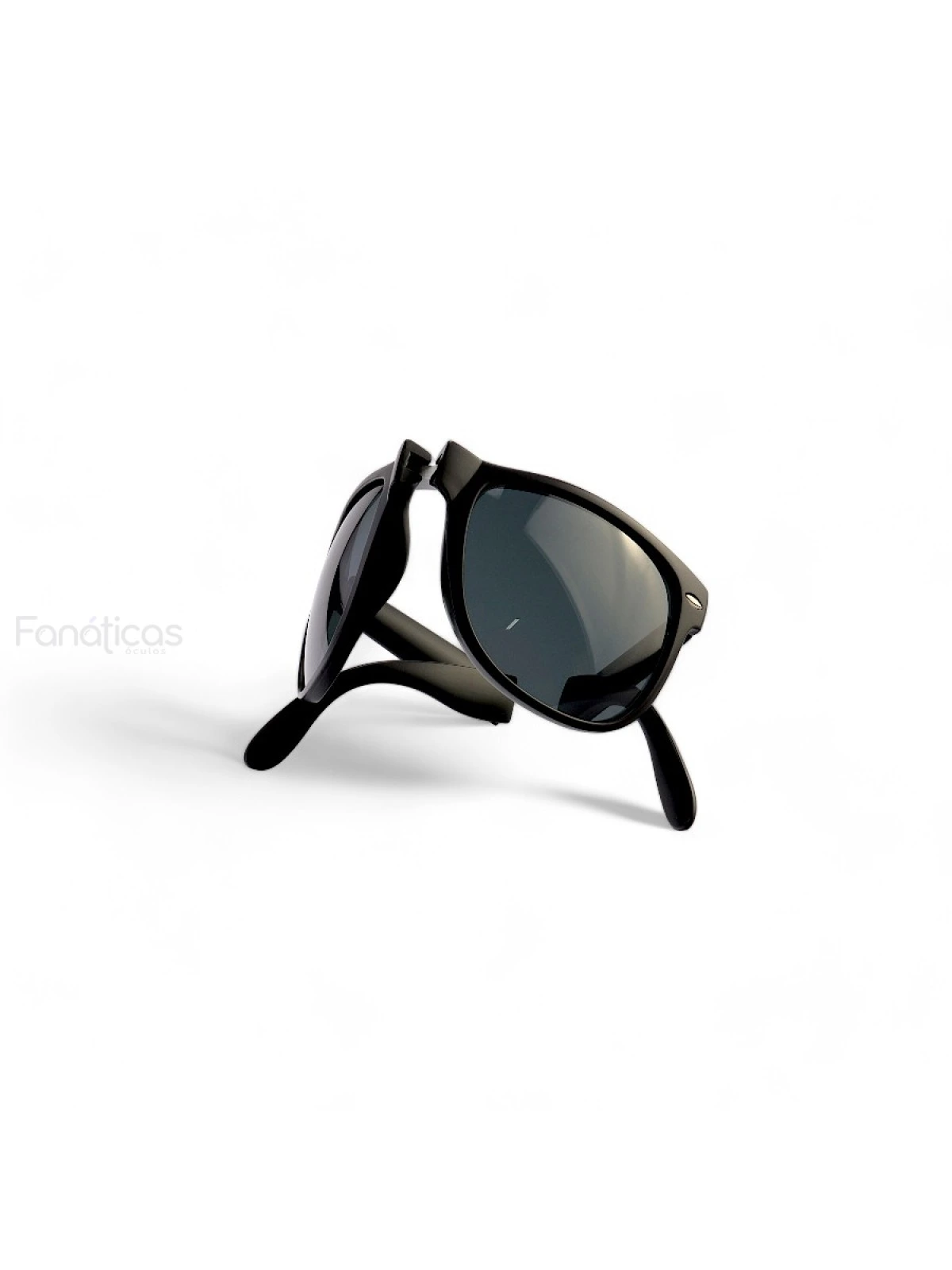 Óculos De Sol Wayfare Folding Dobrável Preto Fosco e Lente Preta