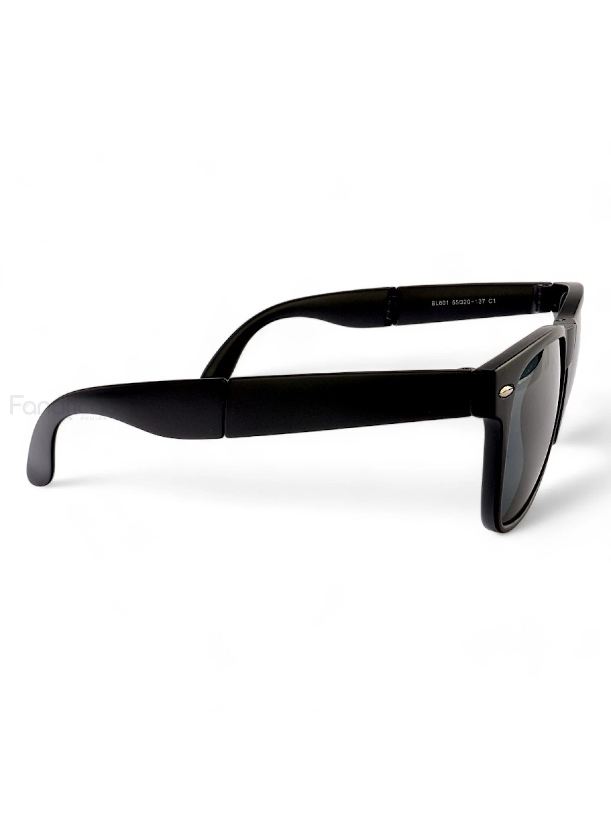 Óculos De Sol Wayfare Folding Dobrável Preto Fosco e Lente Preta