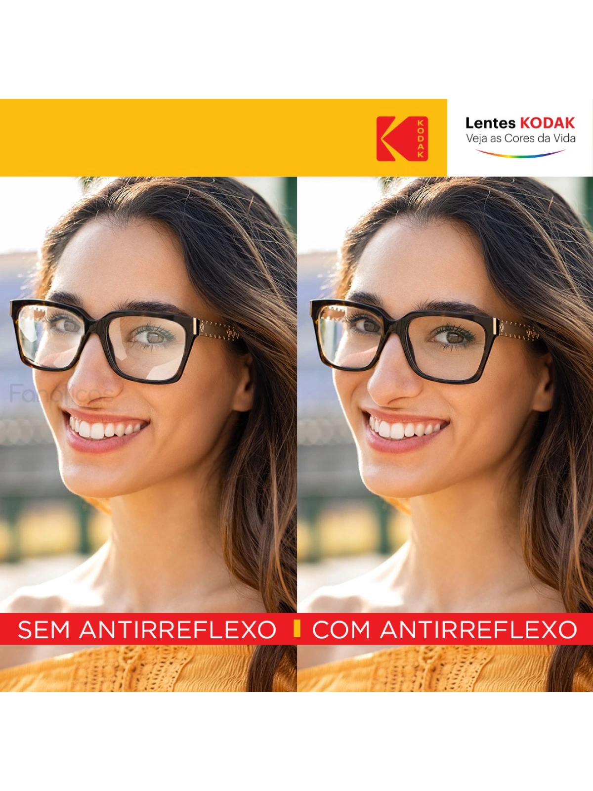 Par de Lentes Kodak NoReflex 1.56