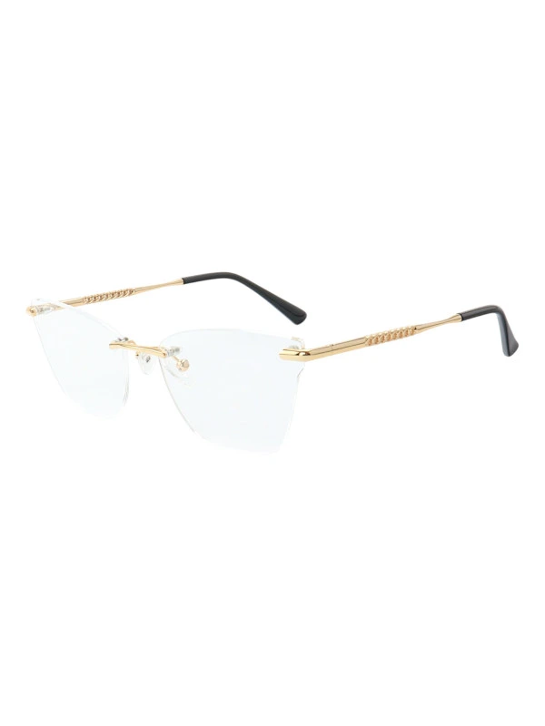 Armação de Óculos Gatinho Balgriff MT8038 Dourado e Preto