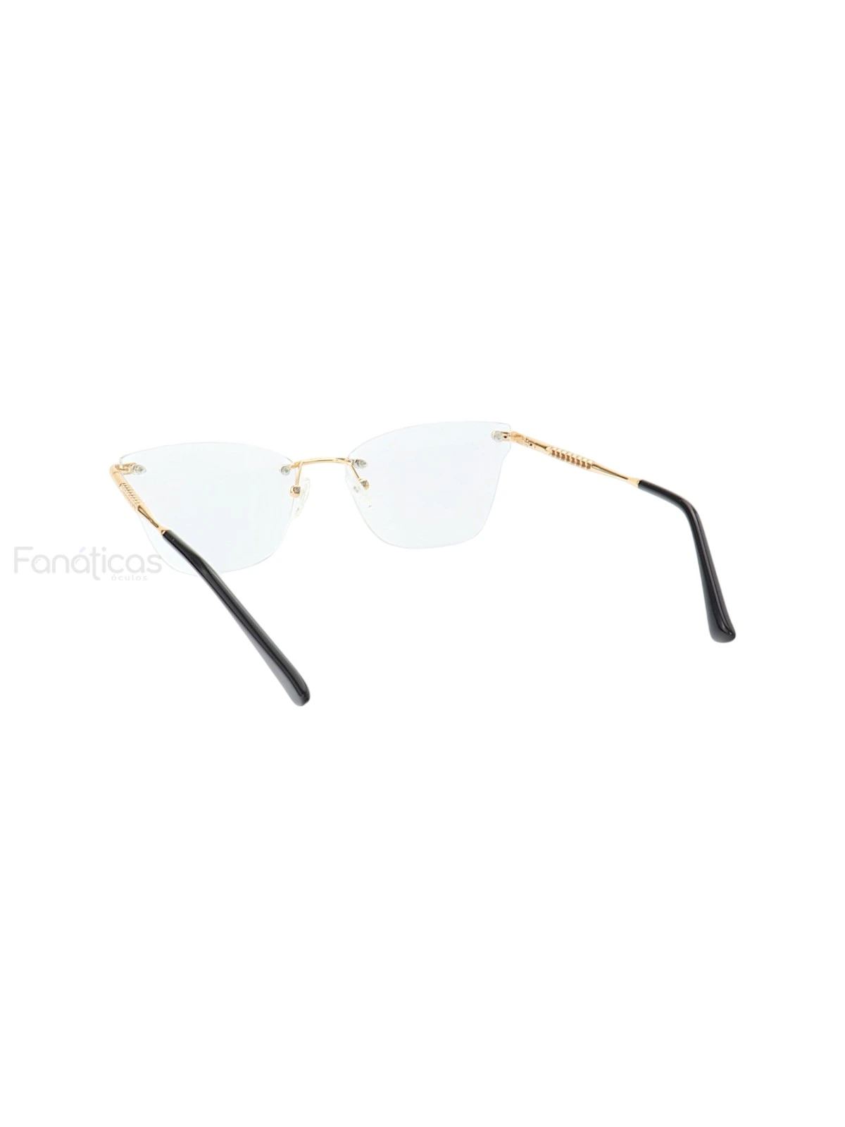 Armação de Óculos Gatinho Balgriff MT8038 Dourado e Preto