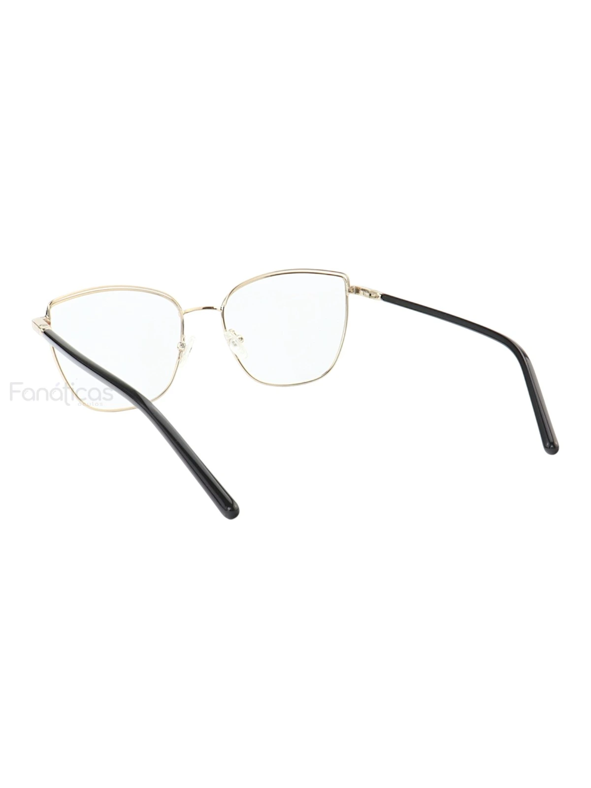 Armação de Óculos Gatinho MT8025 Prata Gold e Preto