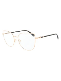 Armação de Óculos Gatinho MT8027 Dourado e Preto