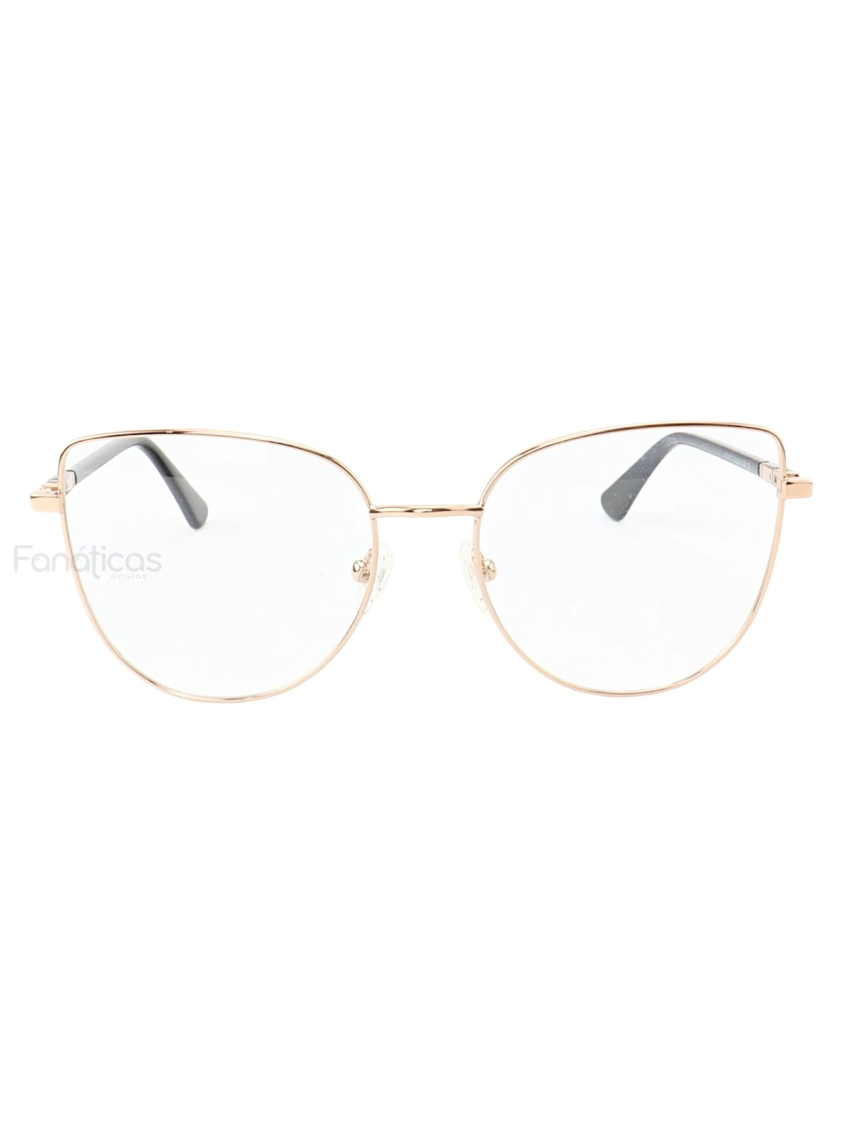 Armação de Óculos Gatinho MT8027 Dourado e Preto
