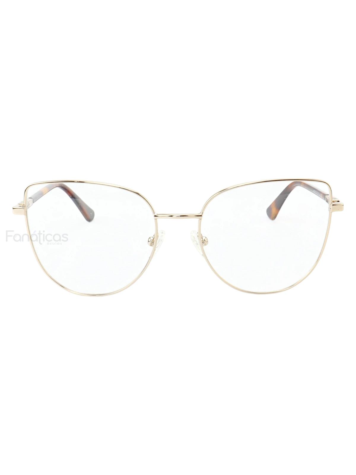 Armação de Óculos Gatinho MT8027 Dourado e Tartaruga