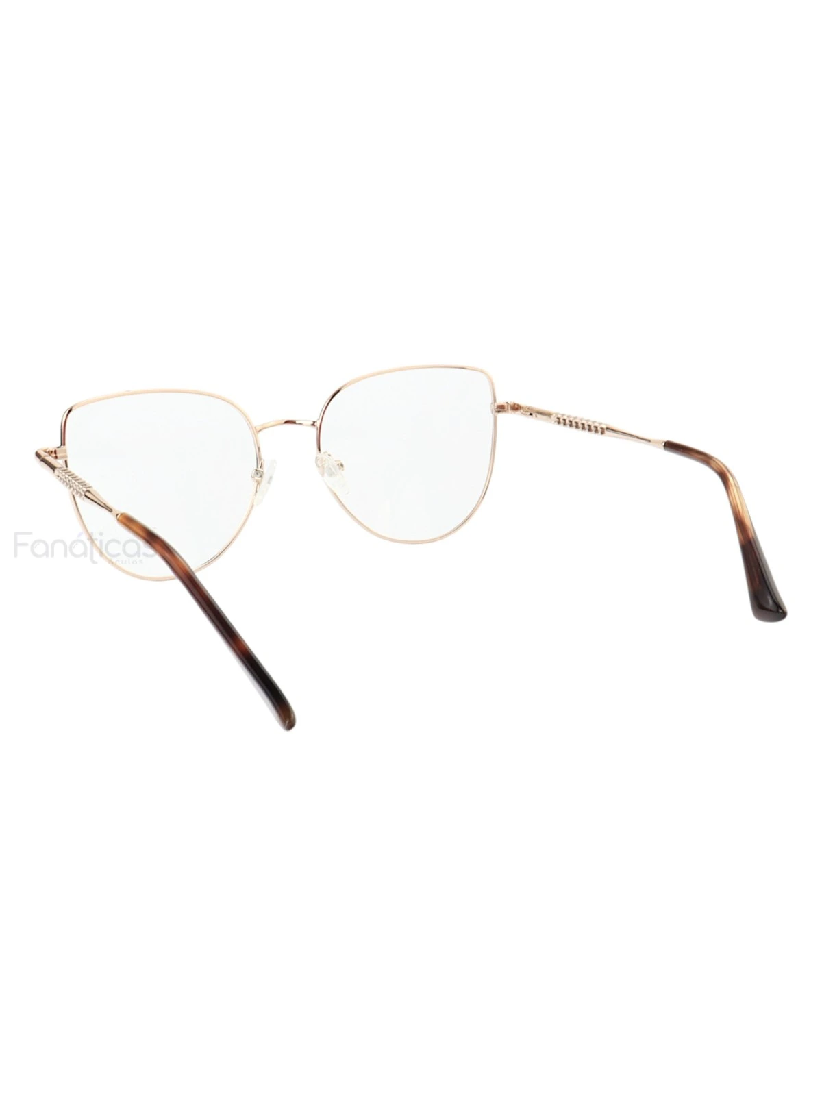Armação de Óculos Gatinho MT8035 Dourado e Marrom