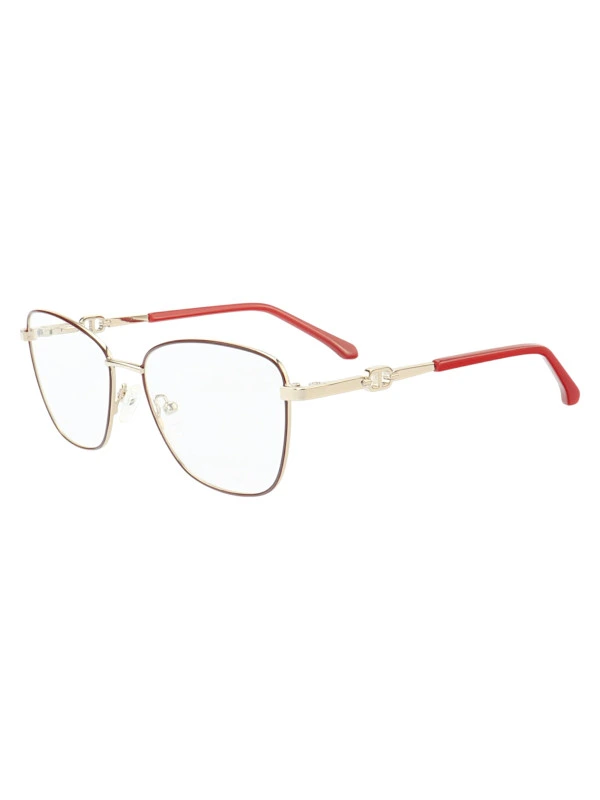 Armação de Óculos Gatinho MT8055 Prata Gold e Vermelho