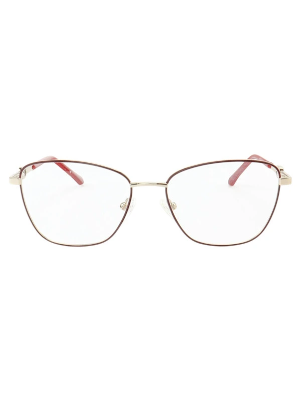Armação de Óculos Gatinho MT8055 Prata Gold e Vermelho