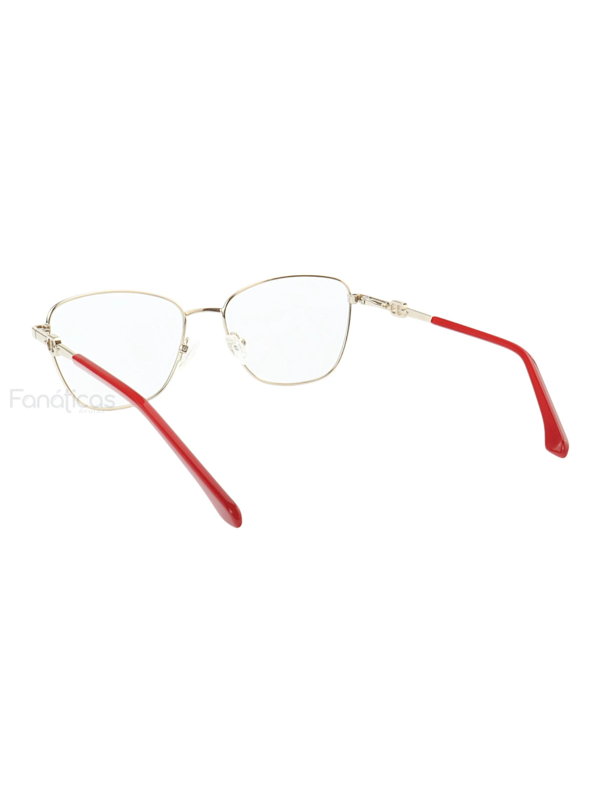 Armação de Óculos Gatinho MT8055 Prata Gold e Vermelho