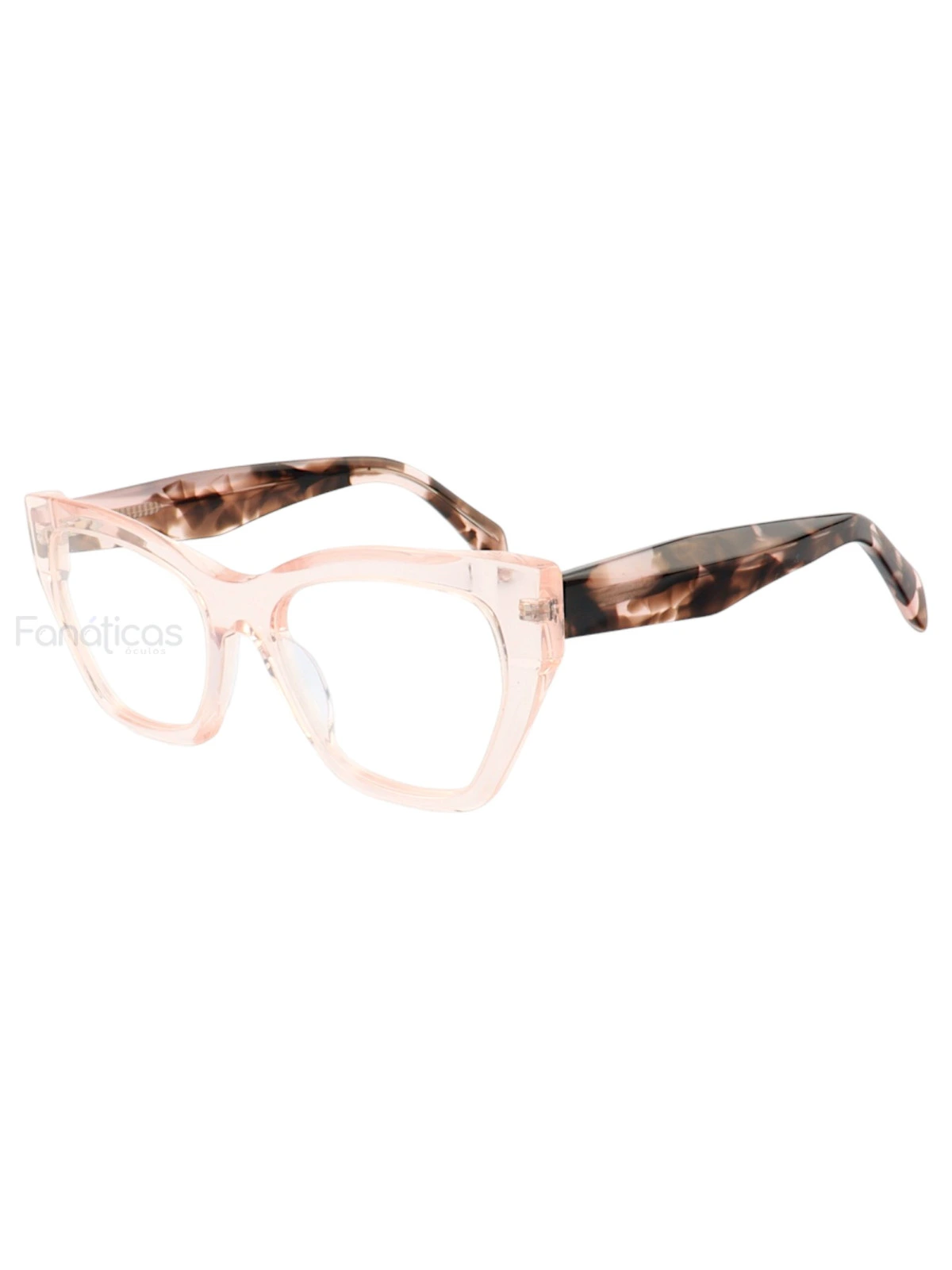 Armação de Óculos Gatinho PY566 Rosa Tartaruga