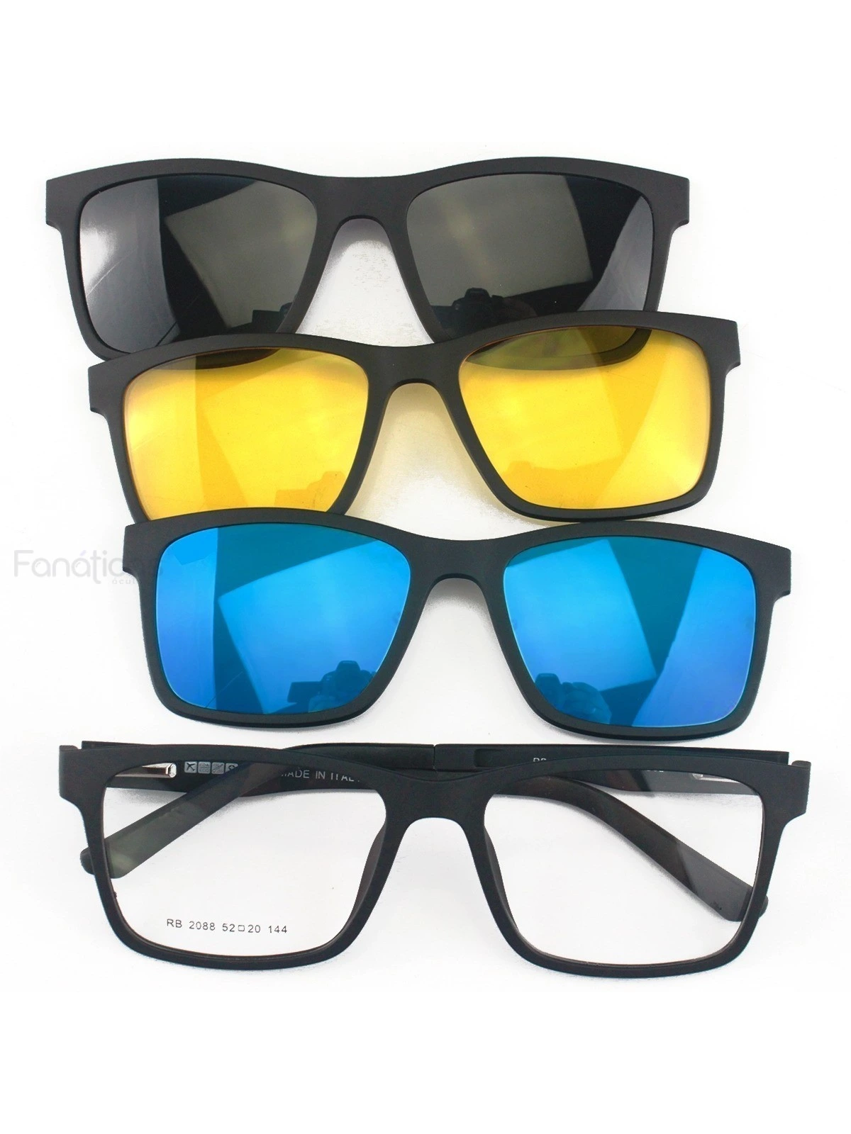 Armação de Óculos Clipon RB2126 3 Lentes Preto