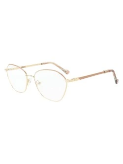 Armação de Óculos Oval MT8021 Dourado e Nude