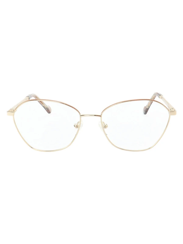Armação de Óculos Oval MT8021 Dourado e Nude
